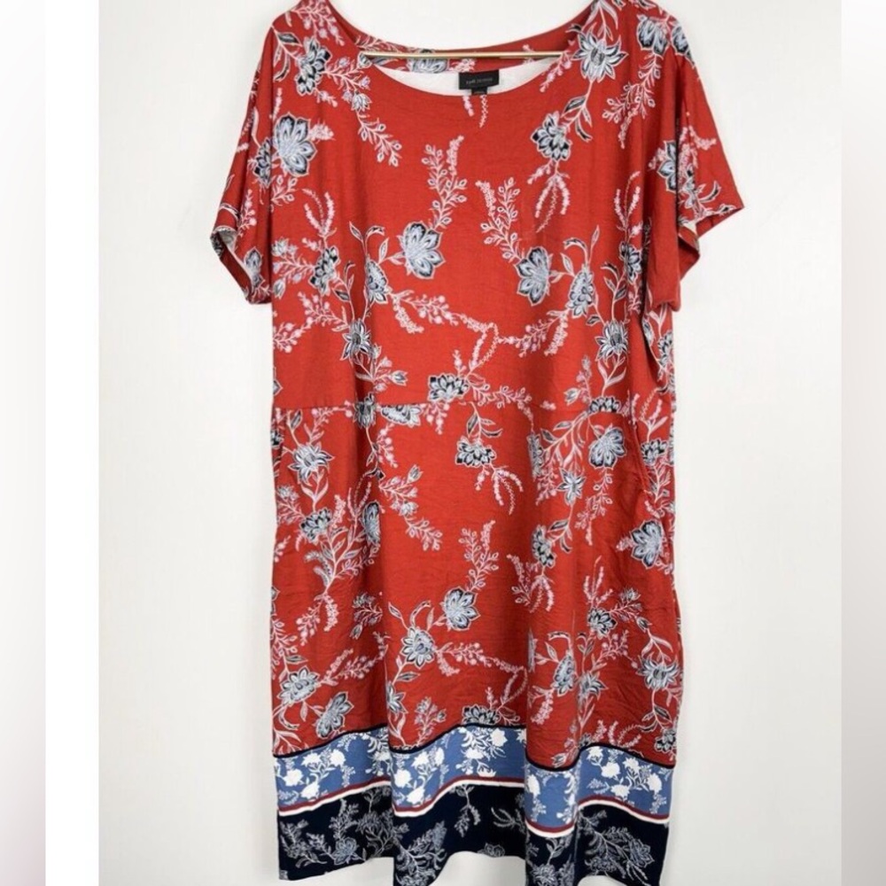 J. Jill Wearever Collection Short Sleeve Two Pocket T Shirt Dress Size L